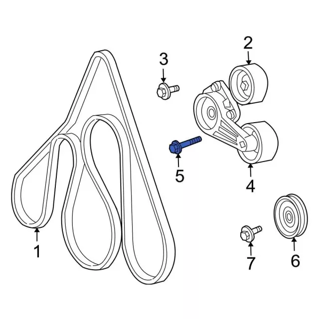 Belt Tensioner Bolt - Ford (-N808920-S437) - view 10