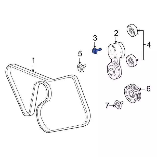 Belt Tensioner Bolt - Ford (-N808920-S437) - view 5