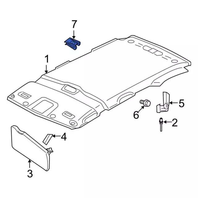 Coat Hook Nut - Ford (-W705267-S439) - view 6