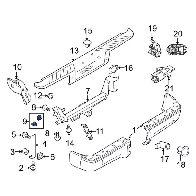 Mount Bracket Nut - Ford (-W707369-S441) - view 3