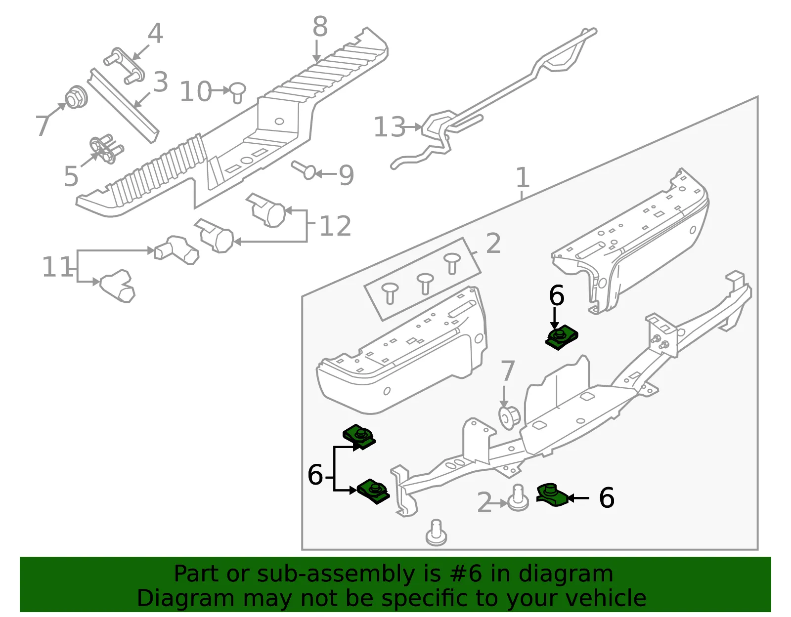 Mount Bracket Nut - Ford (-W707369-S441) - view 8