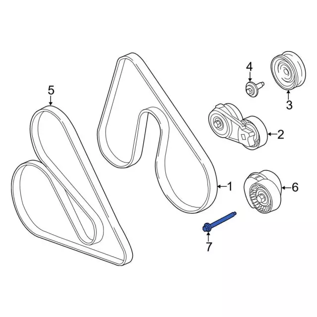 Belt Tensioner Bolt - Ford (-W709638-S439) - view 10