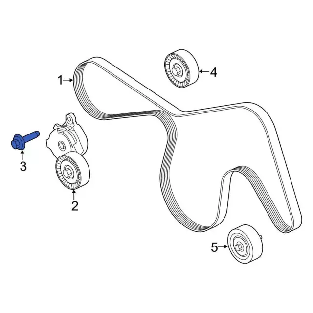 Belt Tensioner Bolt - Ford (-W713261-S437) - view 3