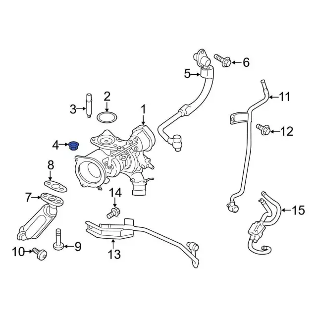 Turbocharger Nut - Ford (-W715974-S300) - view 2
