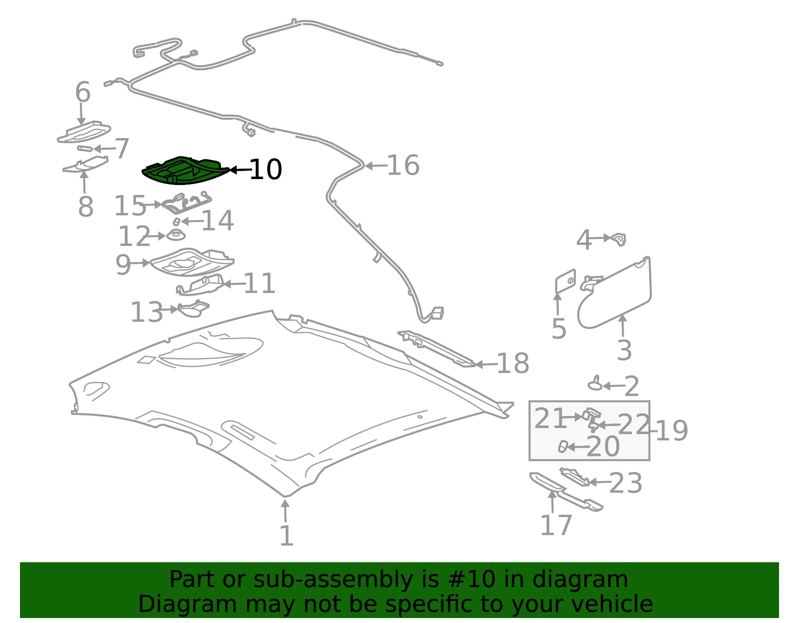 Retainer Rf Cnsl - GM (10343039) - view 2