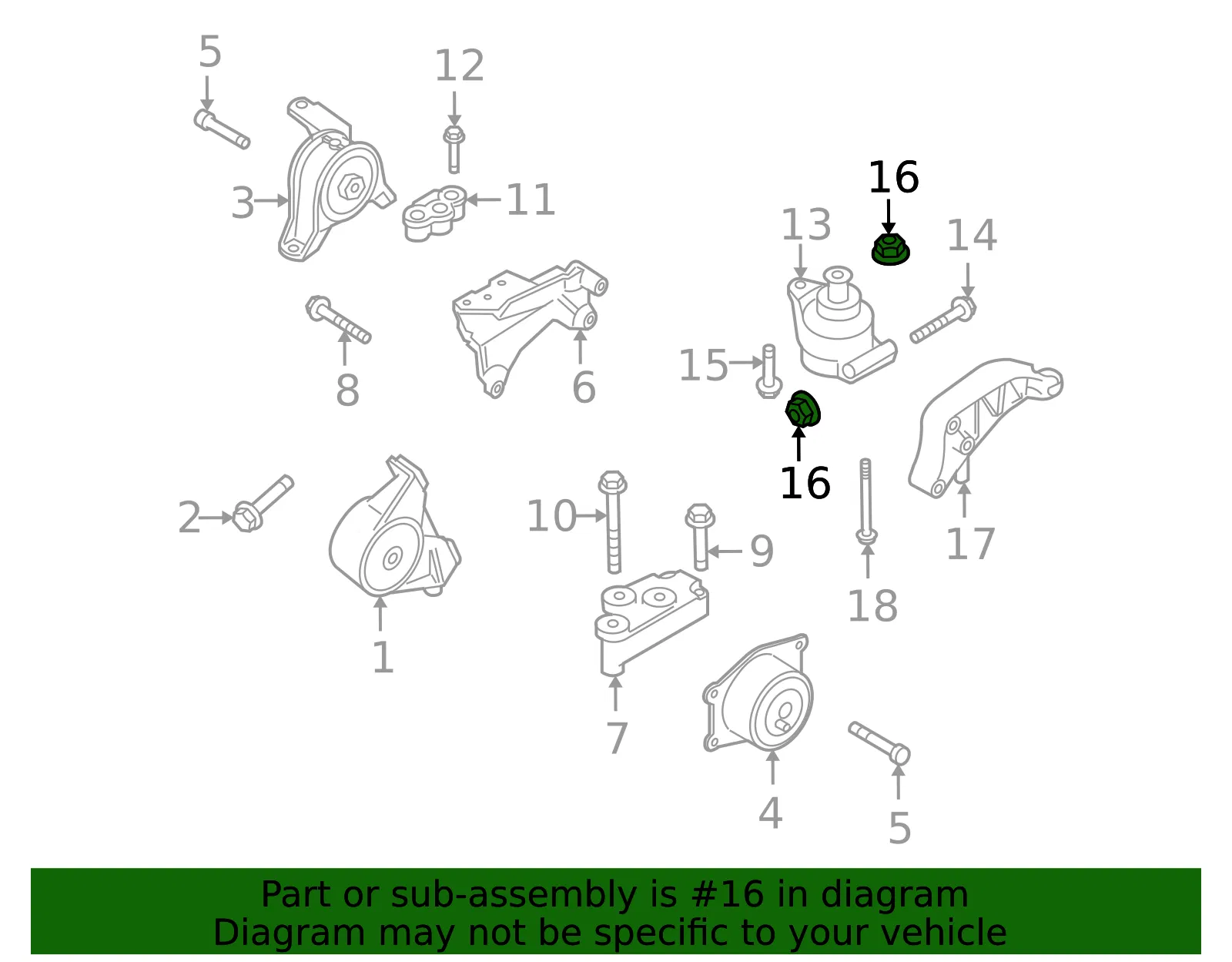 Multi-Purpose Nut - GM (11900441) - view 3