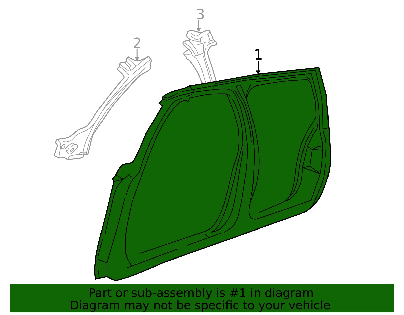 Frame Asm S/D Opg Rh Ck 15 - GM (12476388) - view 2