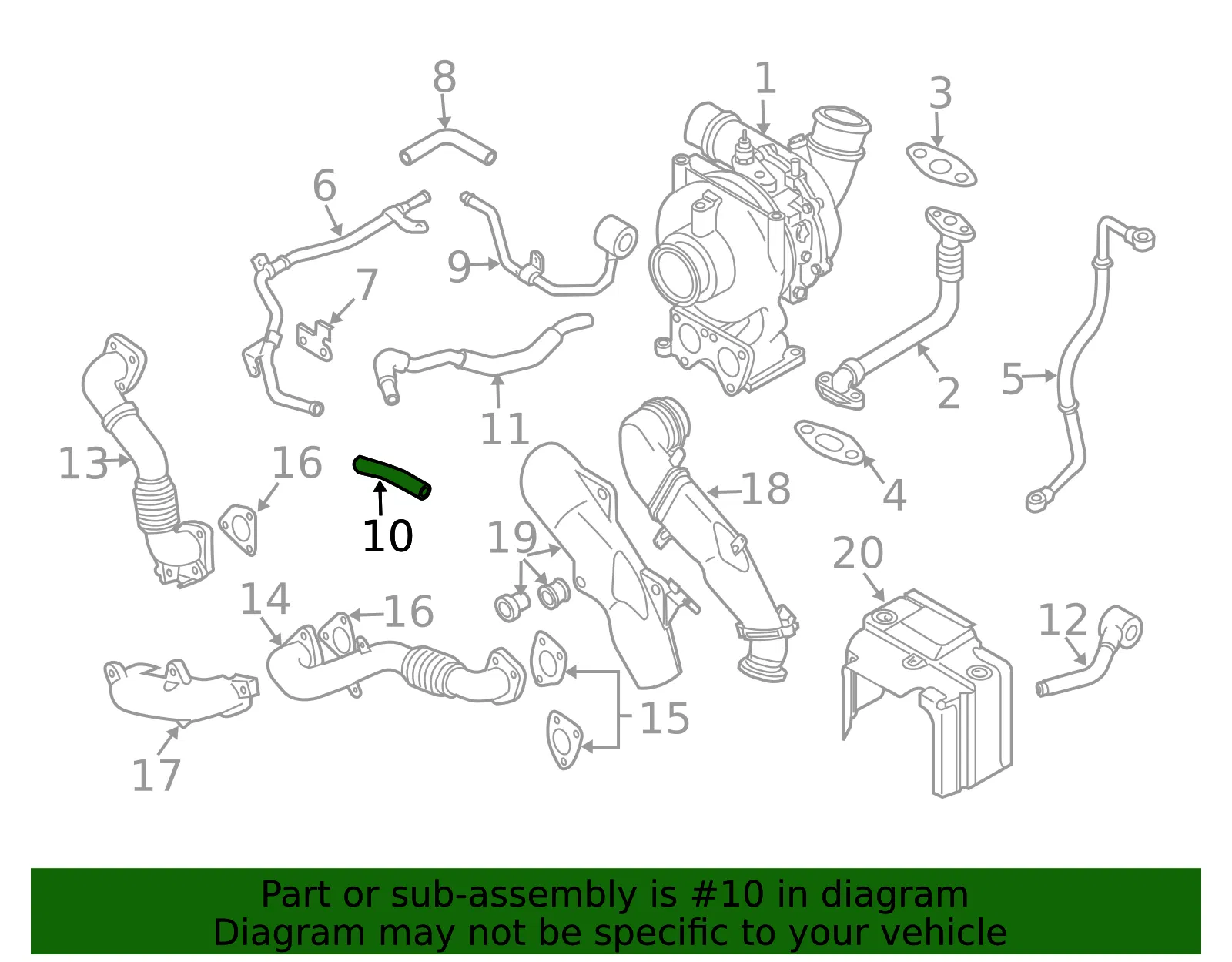 Turbocharger Coolant Return Hose - GM (12652724) - view 4
