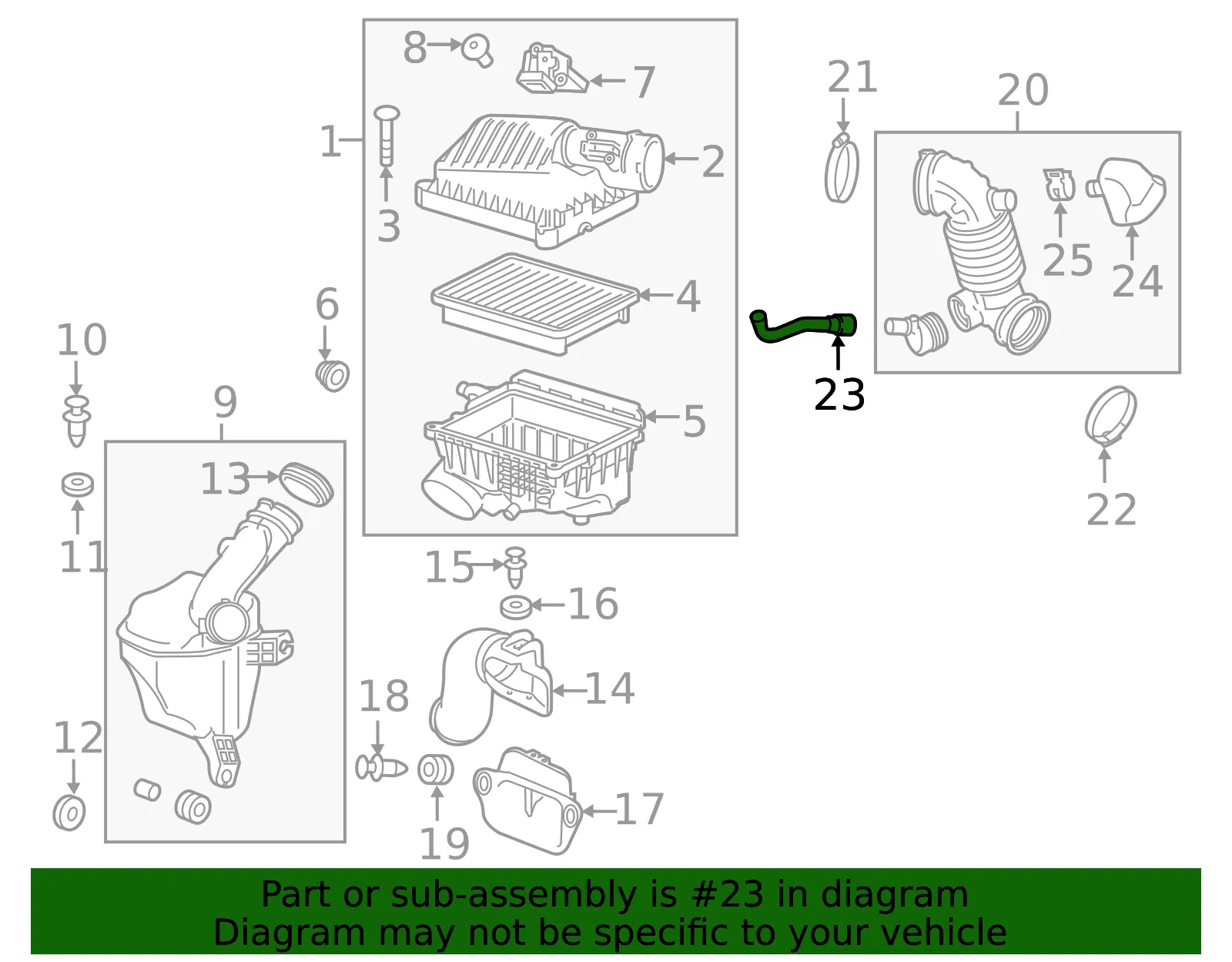 Positive Crankcase Ventilation (PCV) Tube - GM (12675007) - view 2
