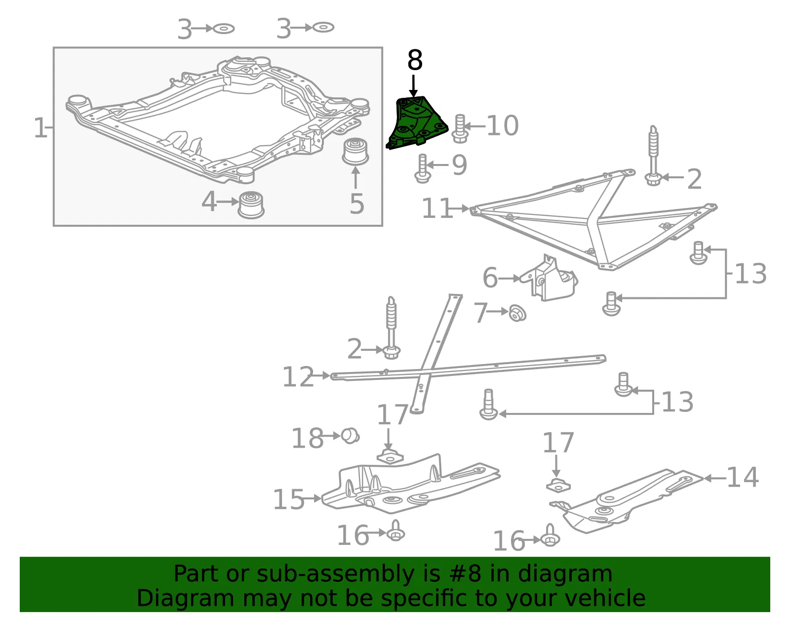Rear Support - Driver's Side (LH) - GM (13369390) - view 3