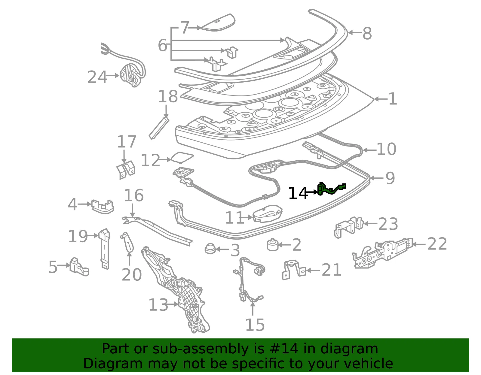 Release Cable - GM (13429665) - view 3