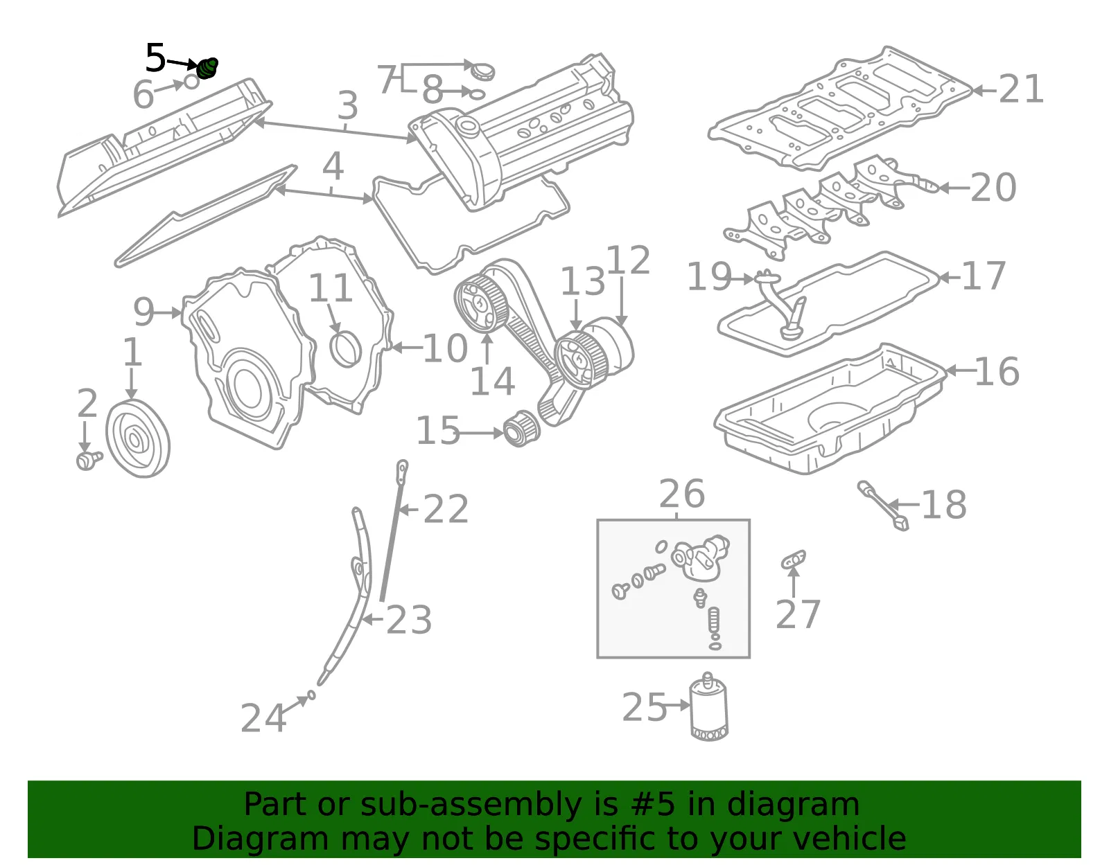 PCV Valve - Driver's Side (LH) - GM (19303069) - view 3