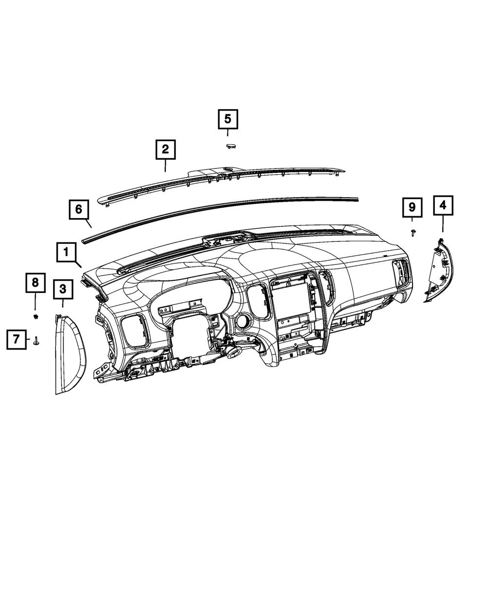 End Cap - Passenger Side (RH) - Mopar (1GG64DX9AF)