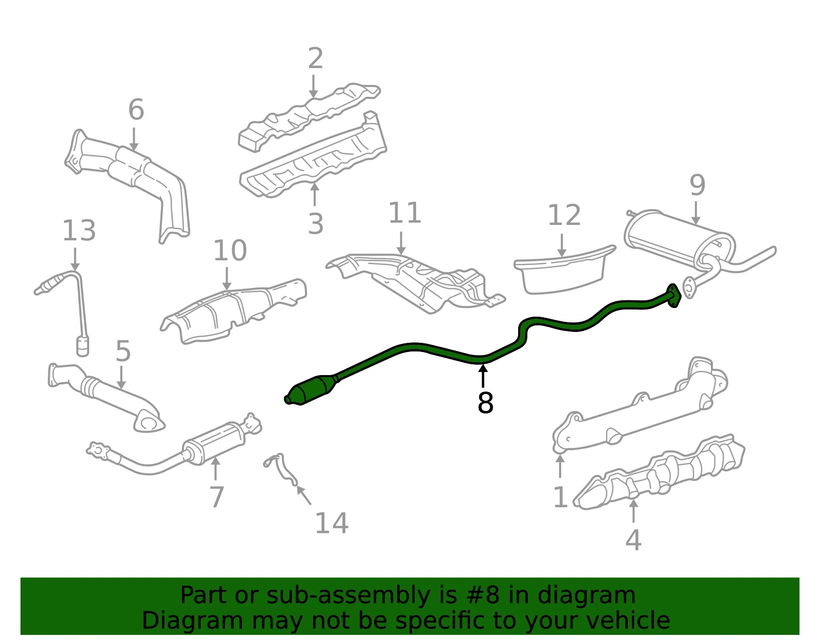 Intermediate Pipe - GM (22651053) - view 2