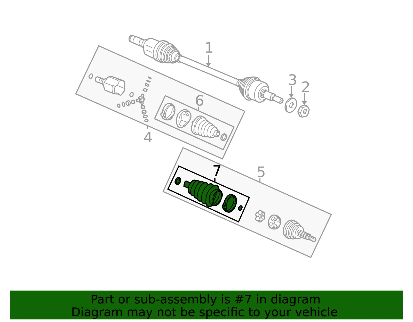 BOOT KIT RR WHL DRV SHF CV - GM (22674177) - view 2