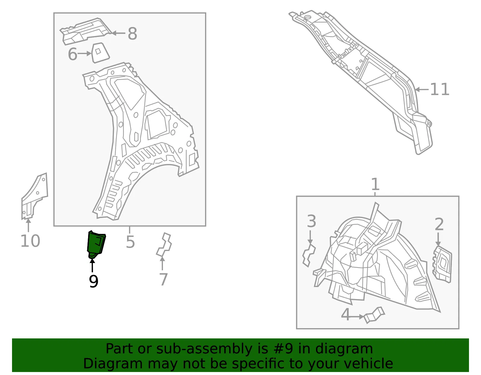Lower Extension - Driver's Side (LH) - GM (22844180) - view 4