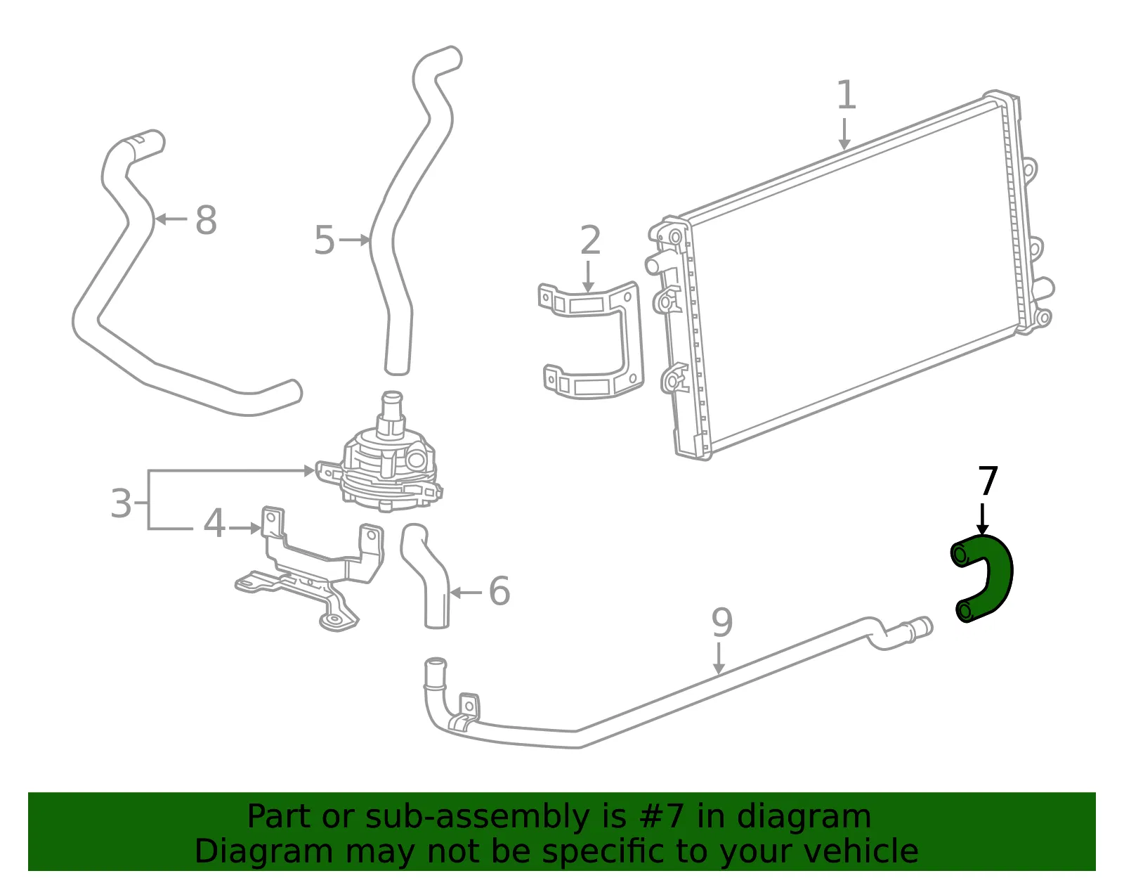 Intercooler Coolant Hose - GM (22990638) - view 3