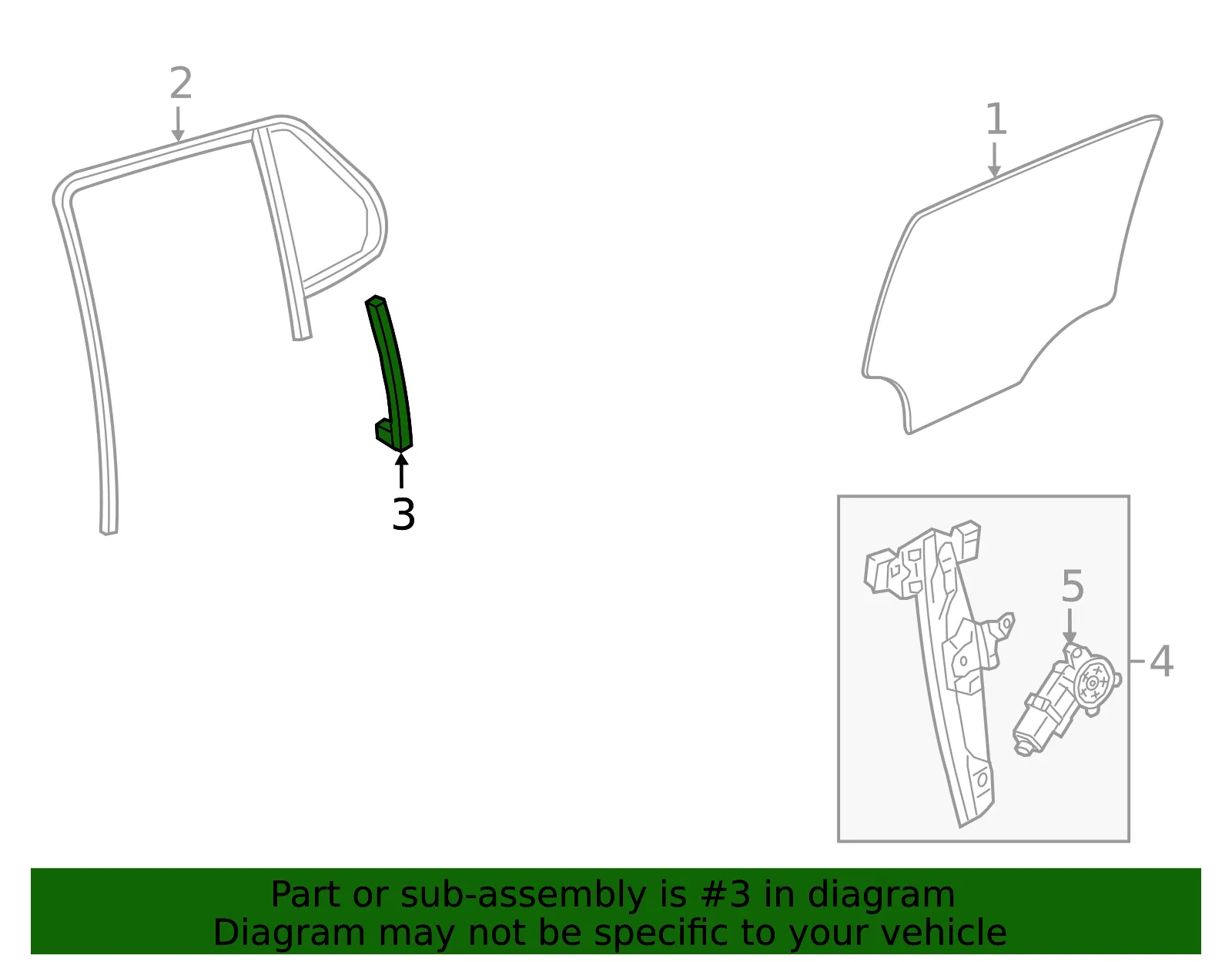 Rear Guide - Passenger Side (RH) - GM (22999247) - view 3