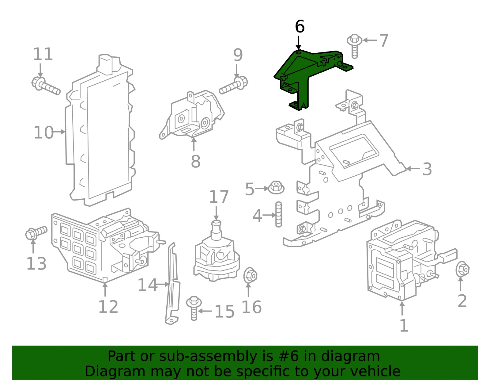 Upper Bracket - GM (23200259) - view 3