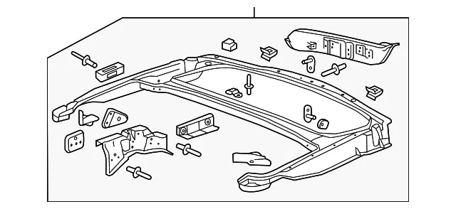 Rear Compartment Panel Frame - GM (23294292) - view 2