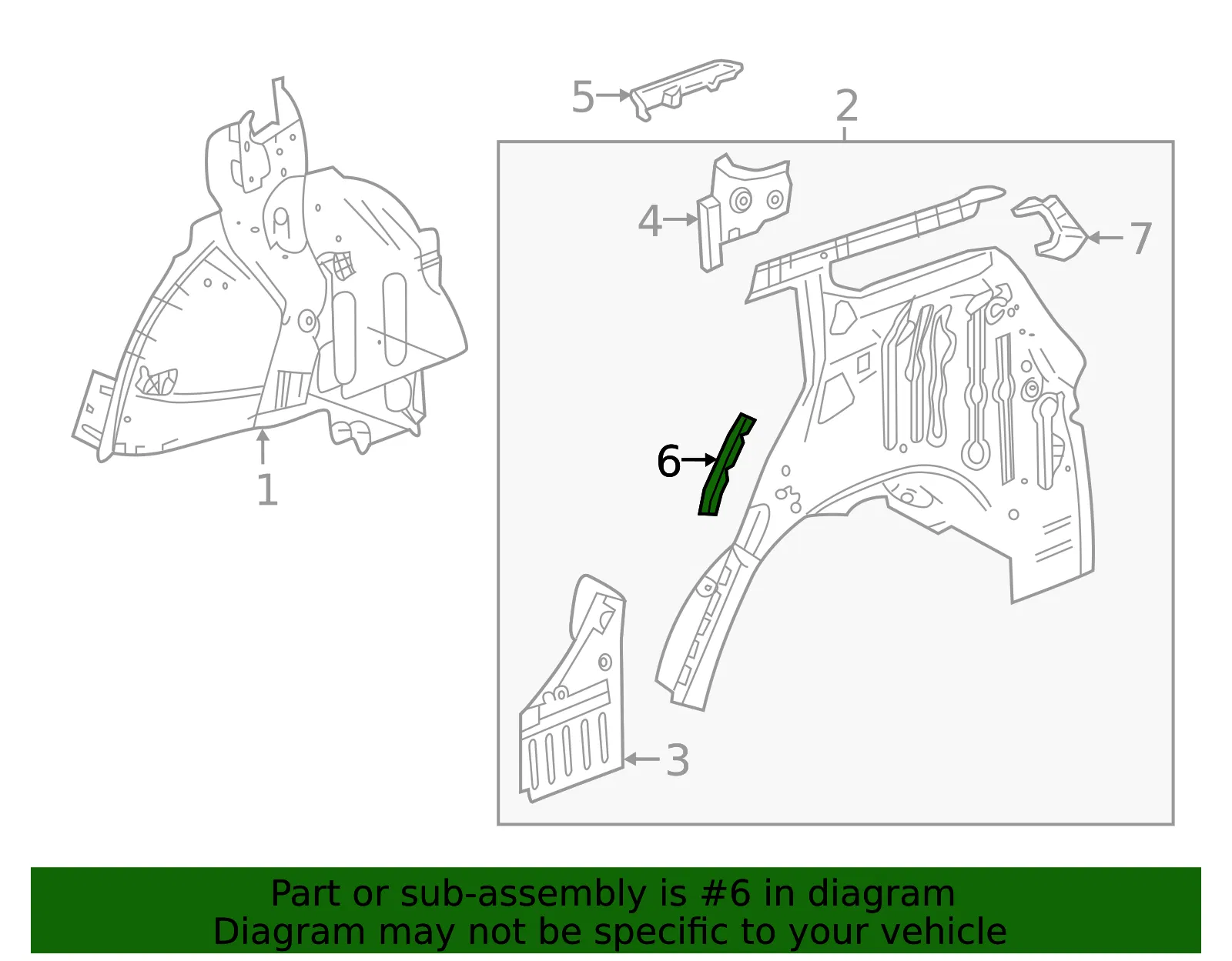 Support - Driver's Side (LH) - GM (23407604) - view 3
