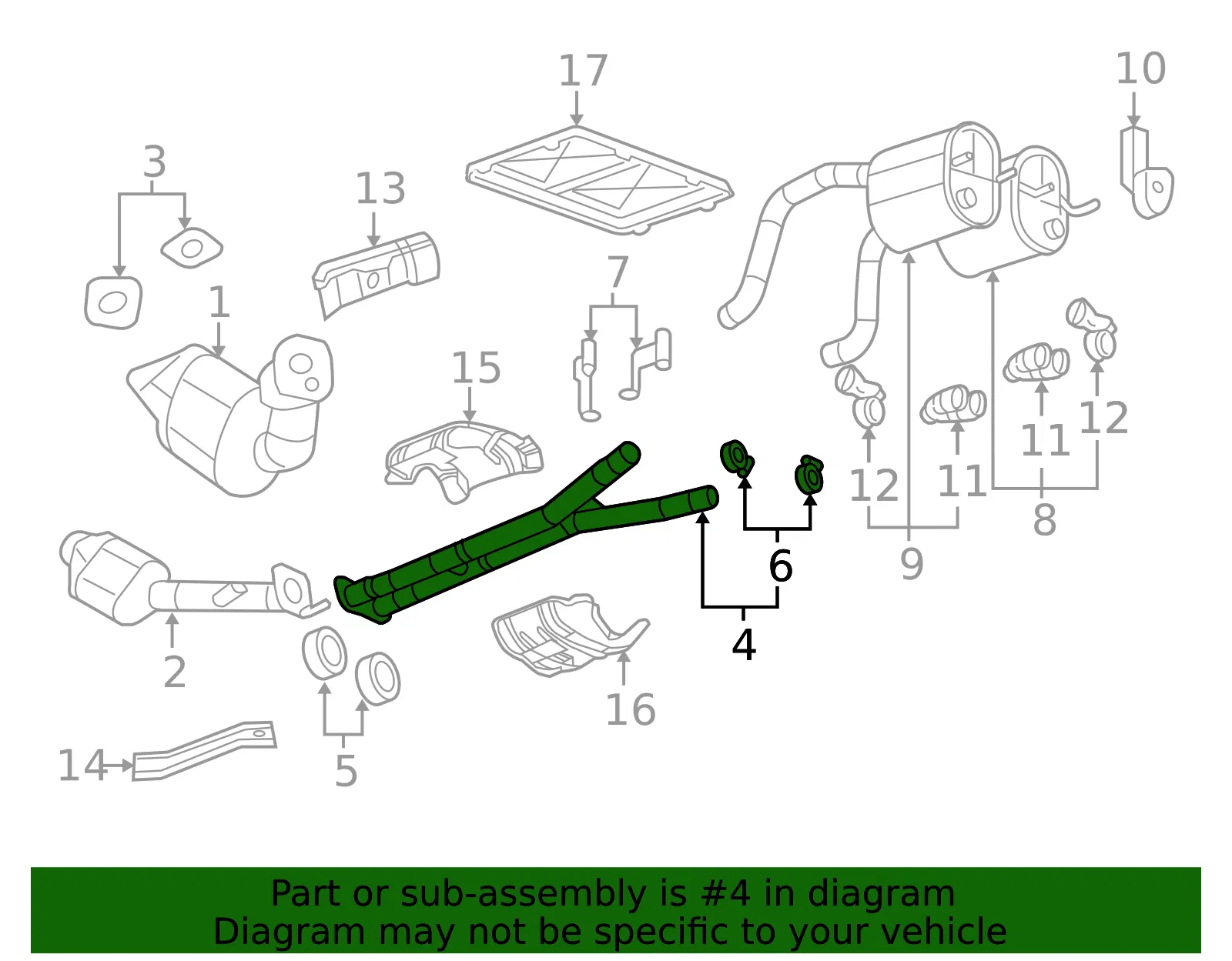 Intermediate Pipe - GM (25790450) - view 2