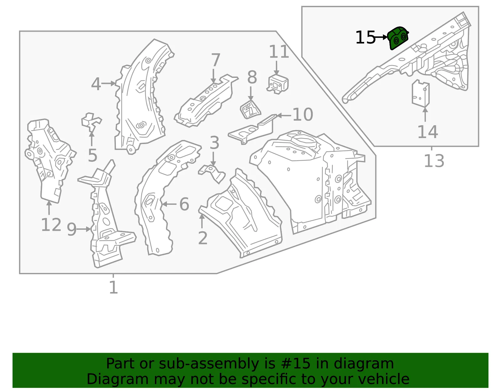Upper Rail Bracket - GM (26379413) - view 3