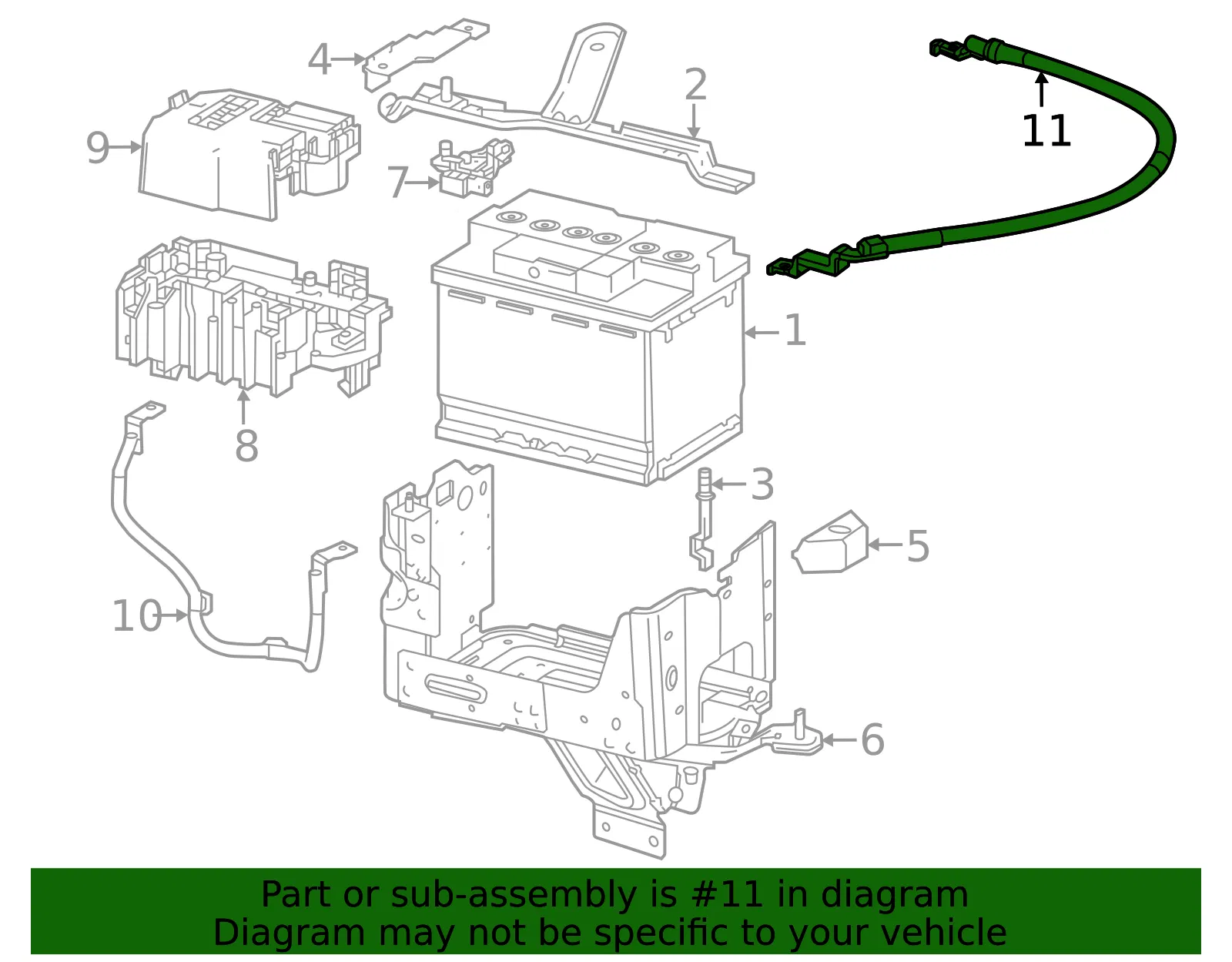 Negative Cable - GM (26483741) - view 3