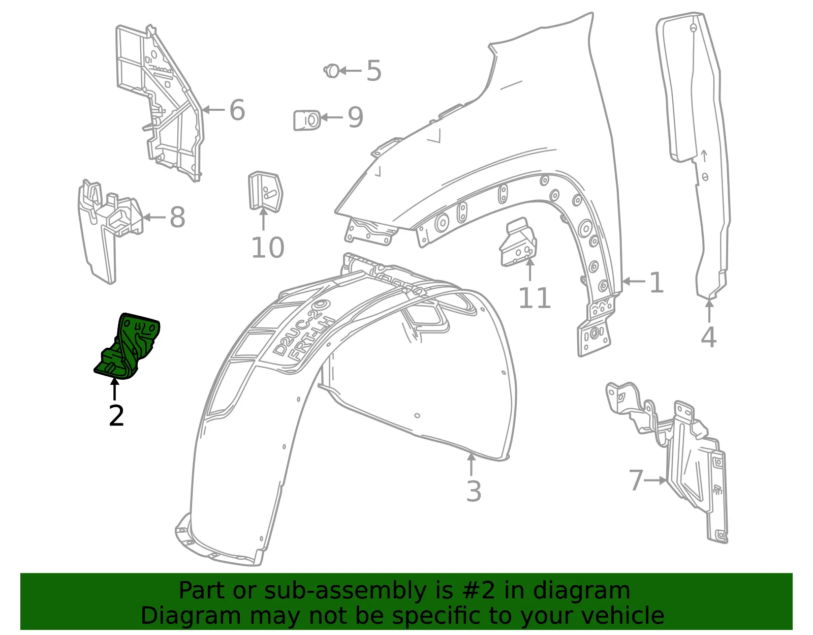 Front Bracket - GM (26511865) - view 3