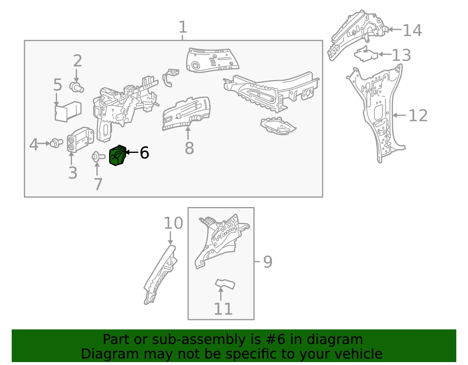 Reinforcement - Passenger Side (RH) - GM (42397860) - view 5