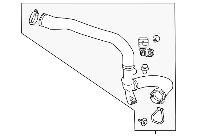Charge Air Cooler Outlet Air Hose - ACDelco (42731155)