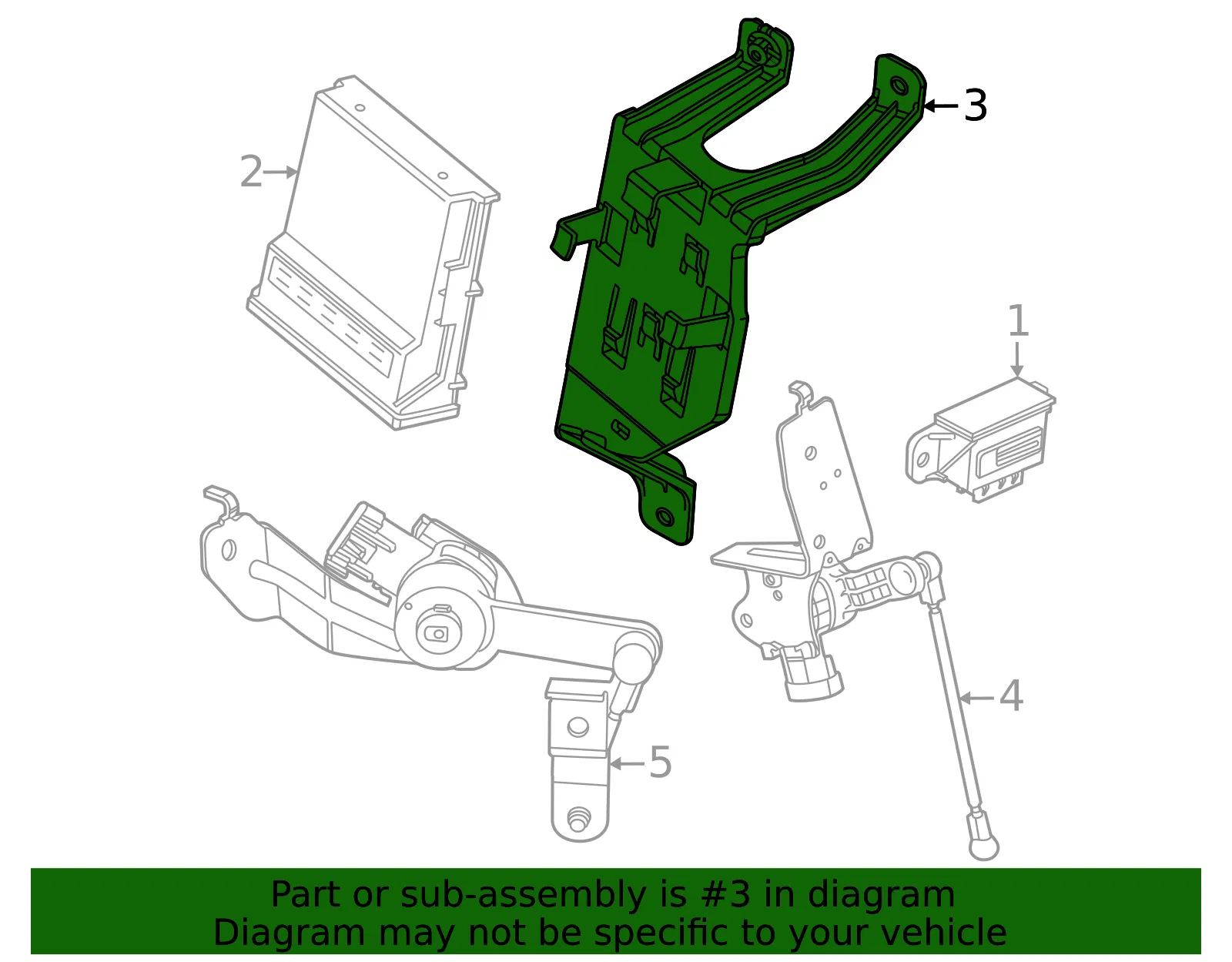 Mount Bracket - GM (42866046) - view 3