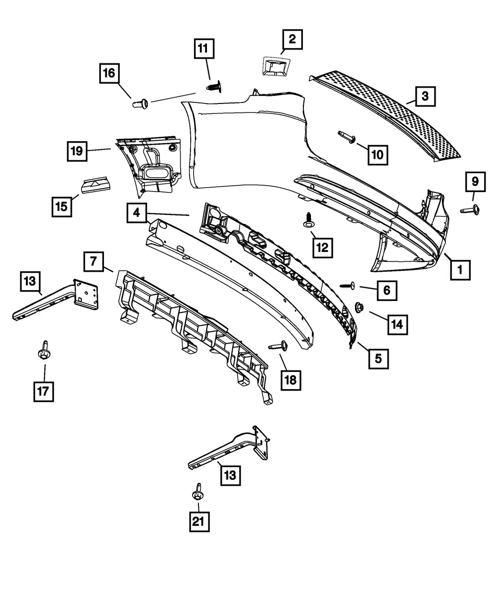 Foam To Reinforcement Retainer - Mopar (4857182AA)