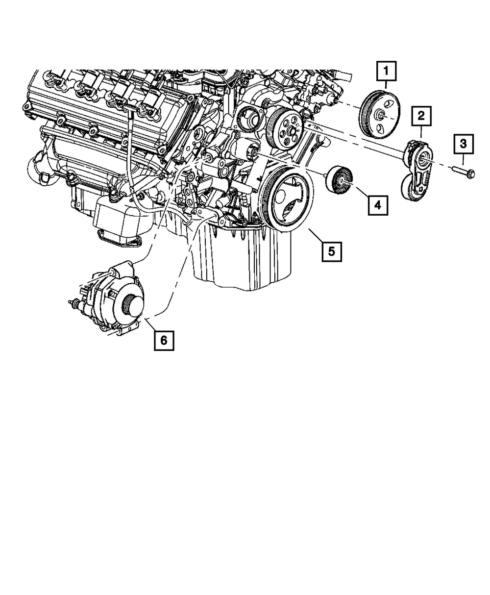 Belt Tensioner - Mopar (4861660AA) - view 8