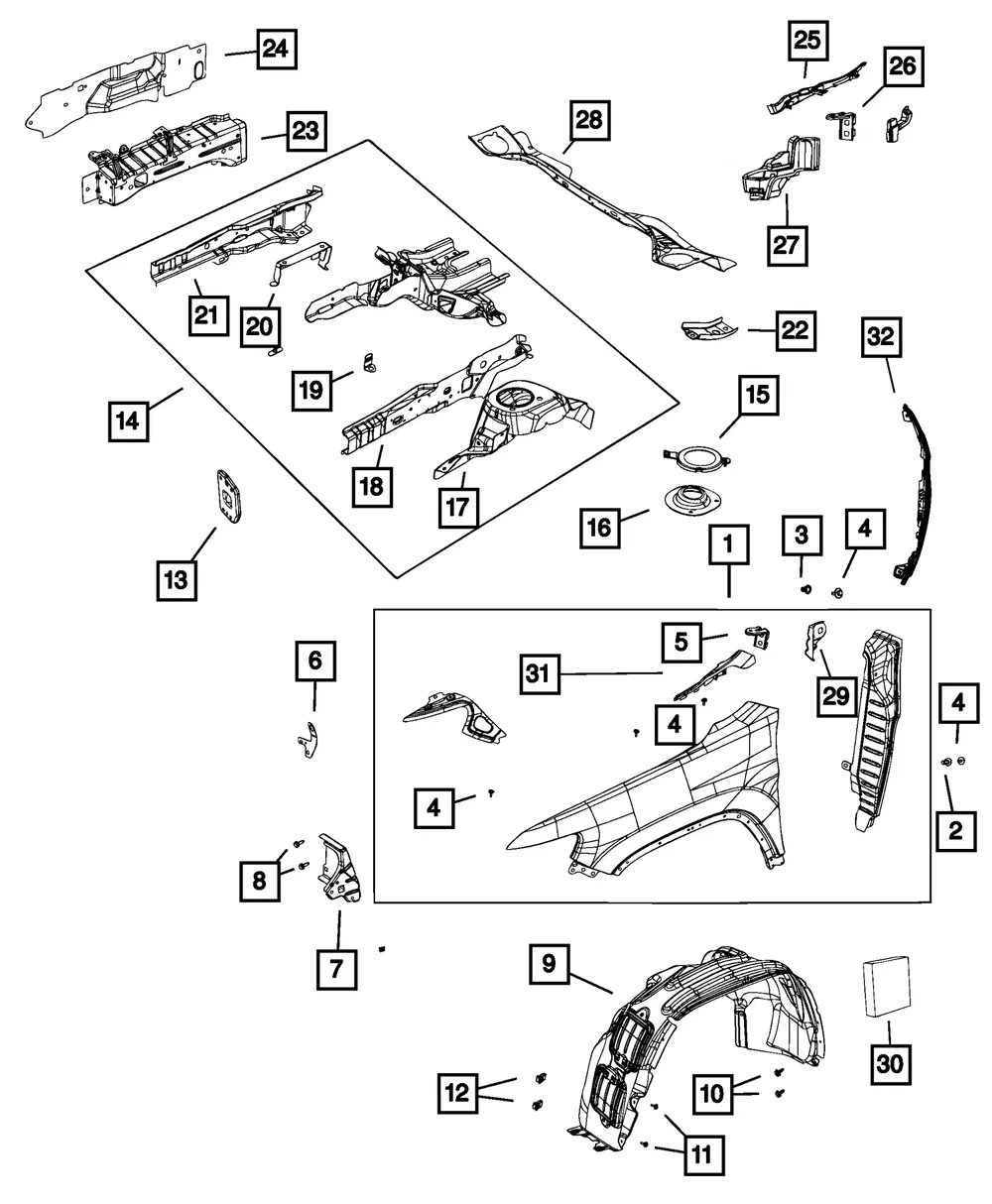 Front Seal - Passenger Side (RH) - Mopar (5056294AA)
