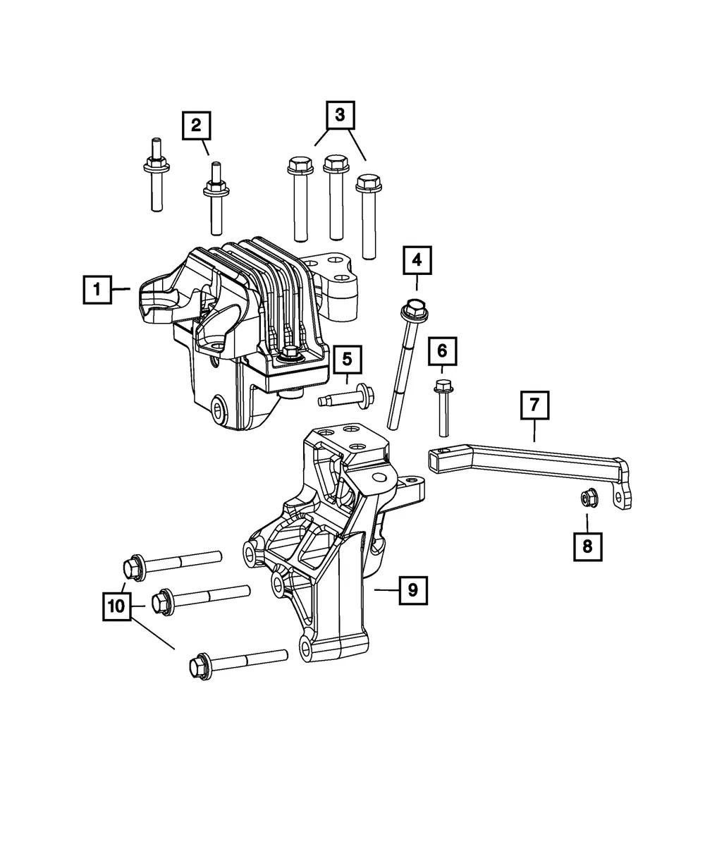 SUPPORT - Driver's Side (LH) - Mopar (5085071AD) - view 3