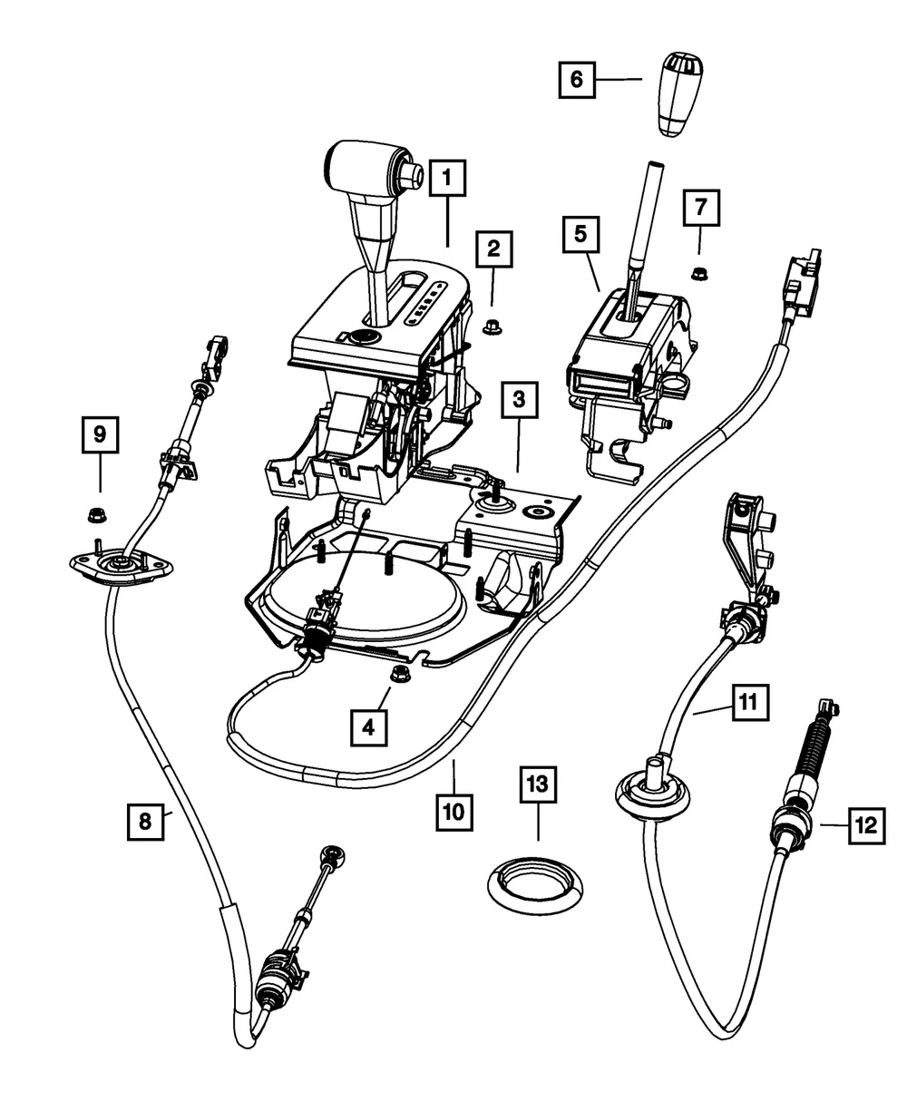 Auto Floor Shift Lever - Mopar (52060162AE)