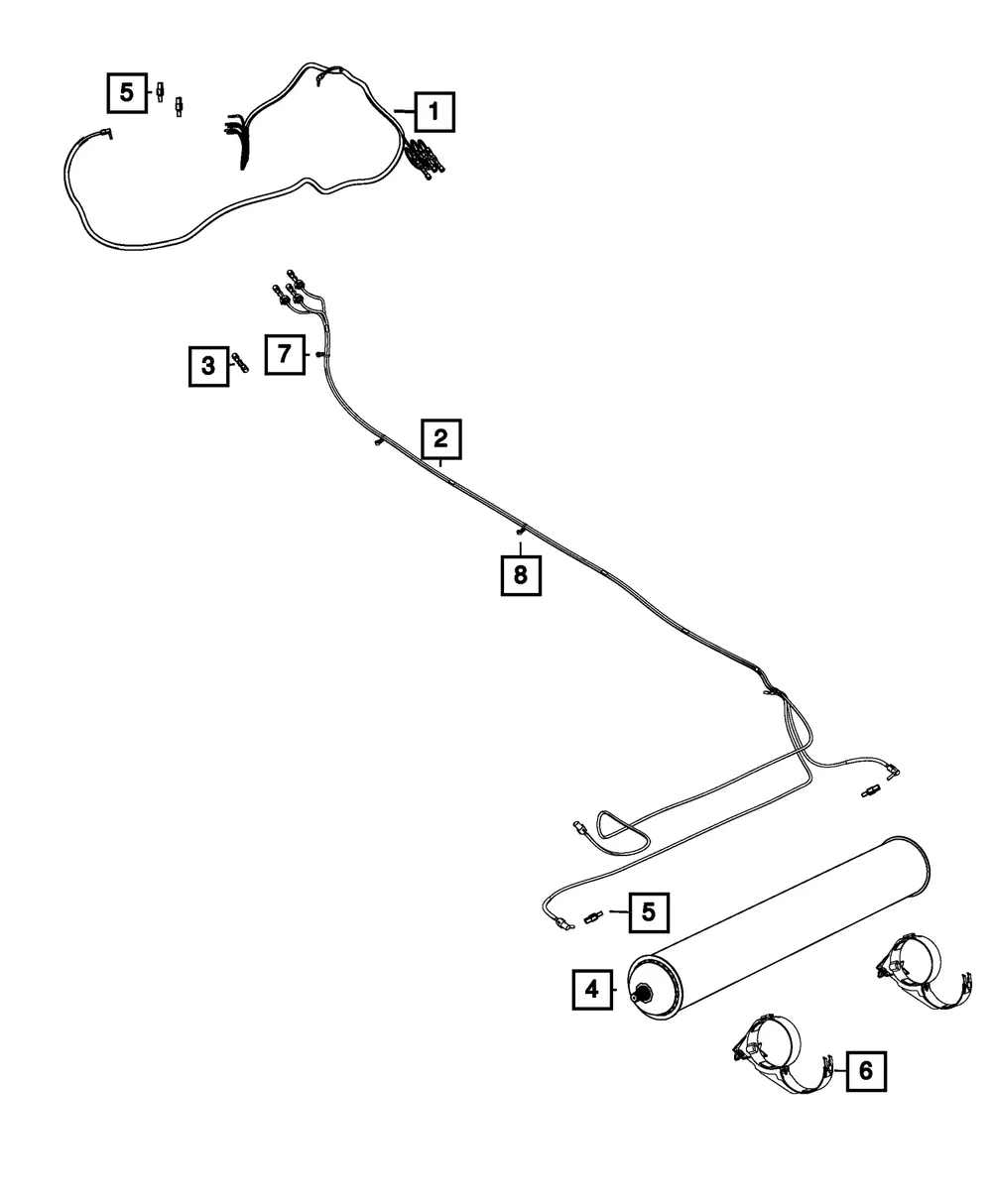 Air Line Assembly, Rear - Mopar (52124934AF)