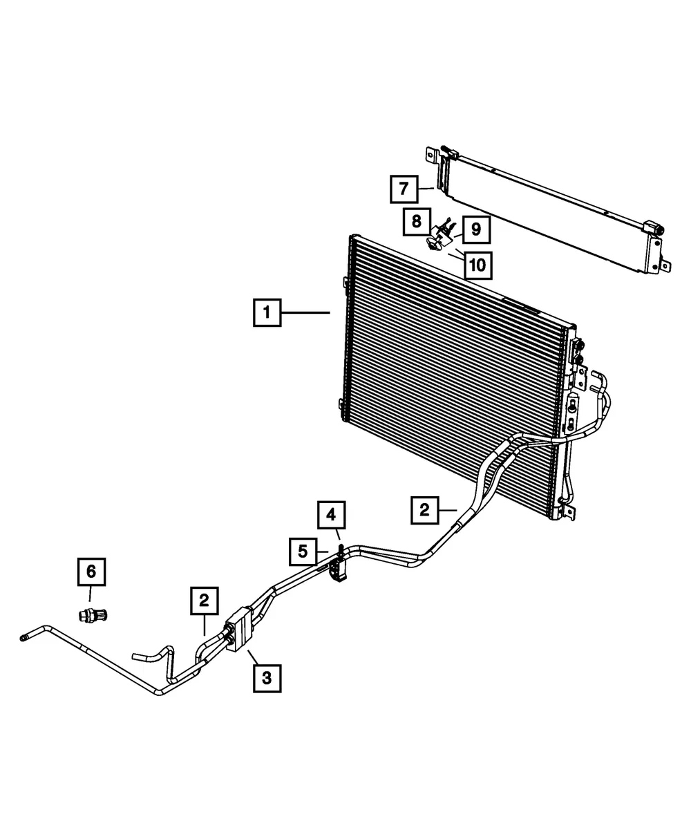 Oil Cooler Pressure And Return Hose And Tube - Mopar (55038177af)