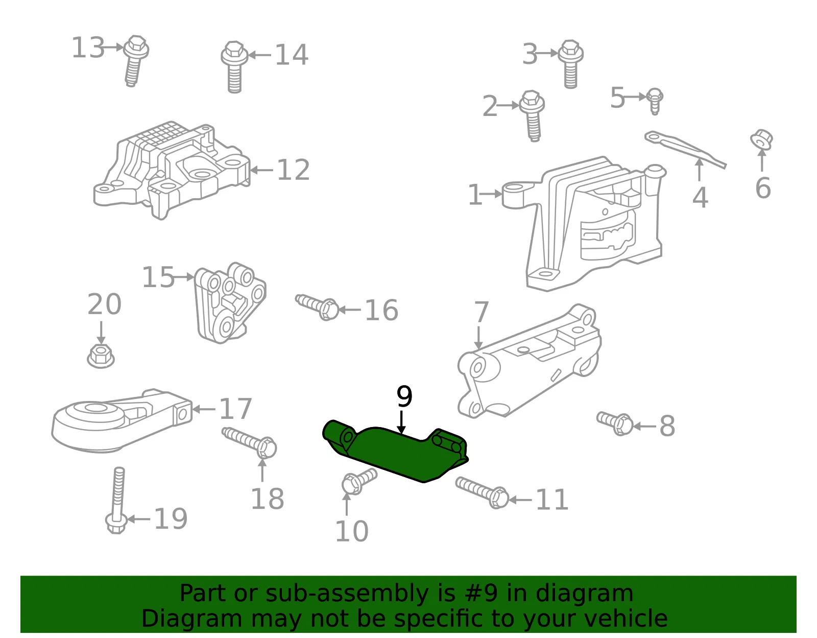 Mount Bracket - GM (55512875) - view 3
