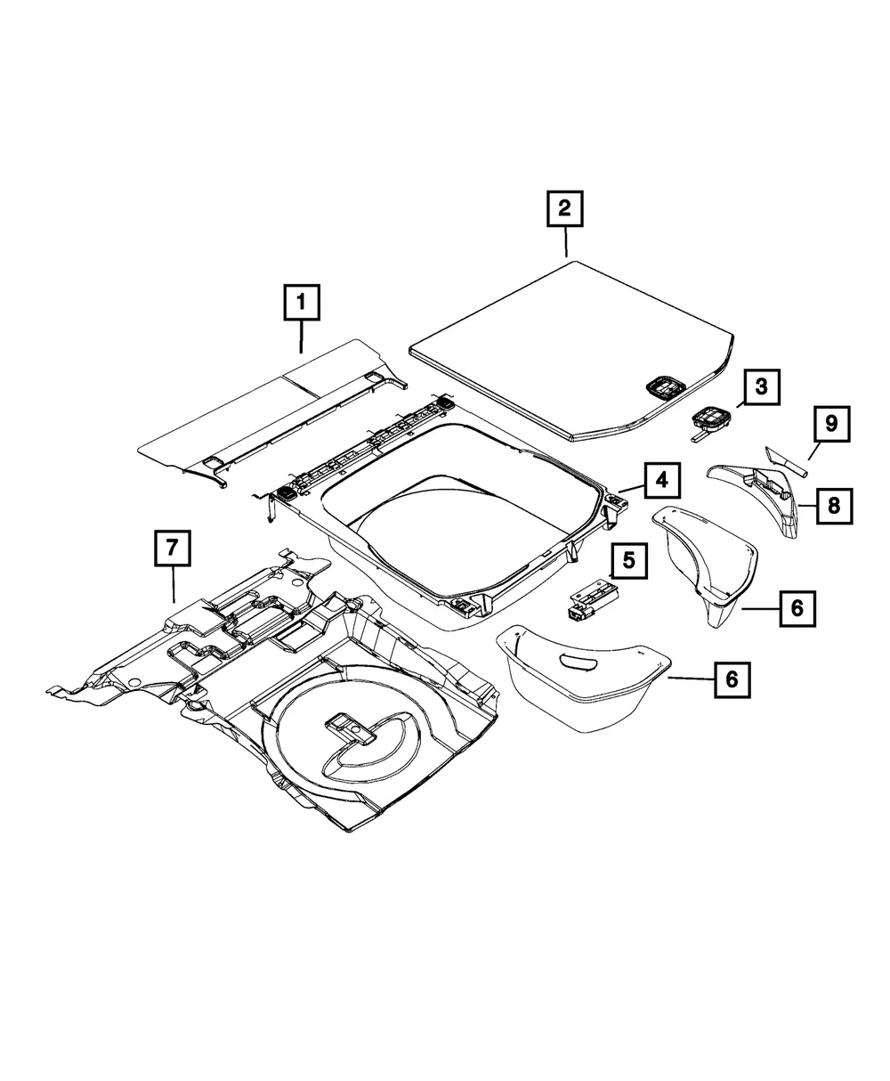 Cargo Area Cover - Mopar (5pl13lc5ad)