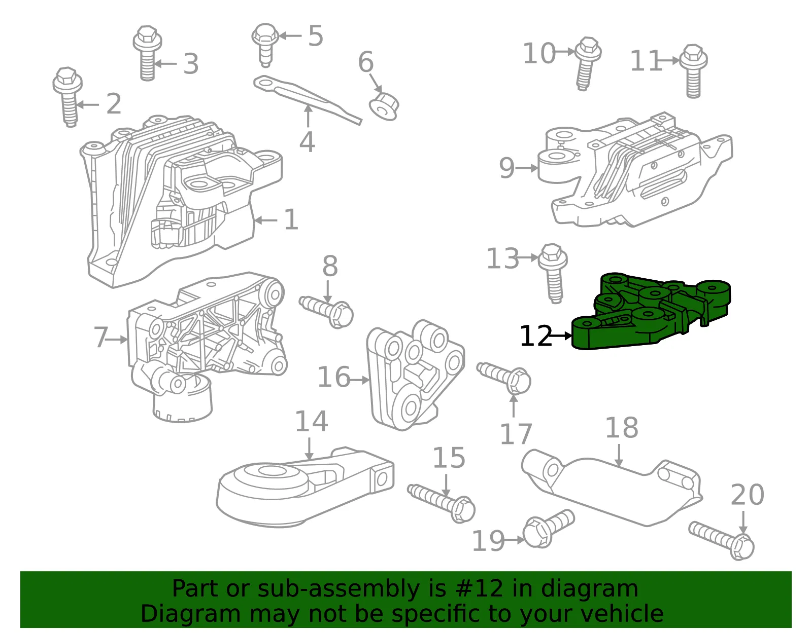 Trans Mount Bracket - GM (60006317) - view 3