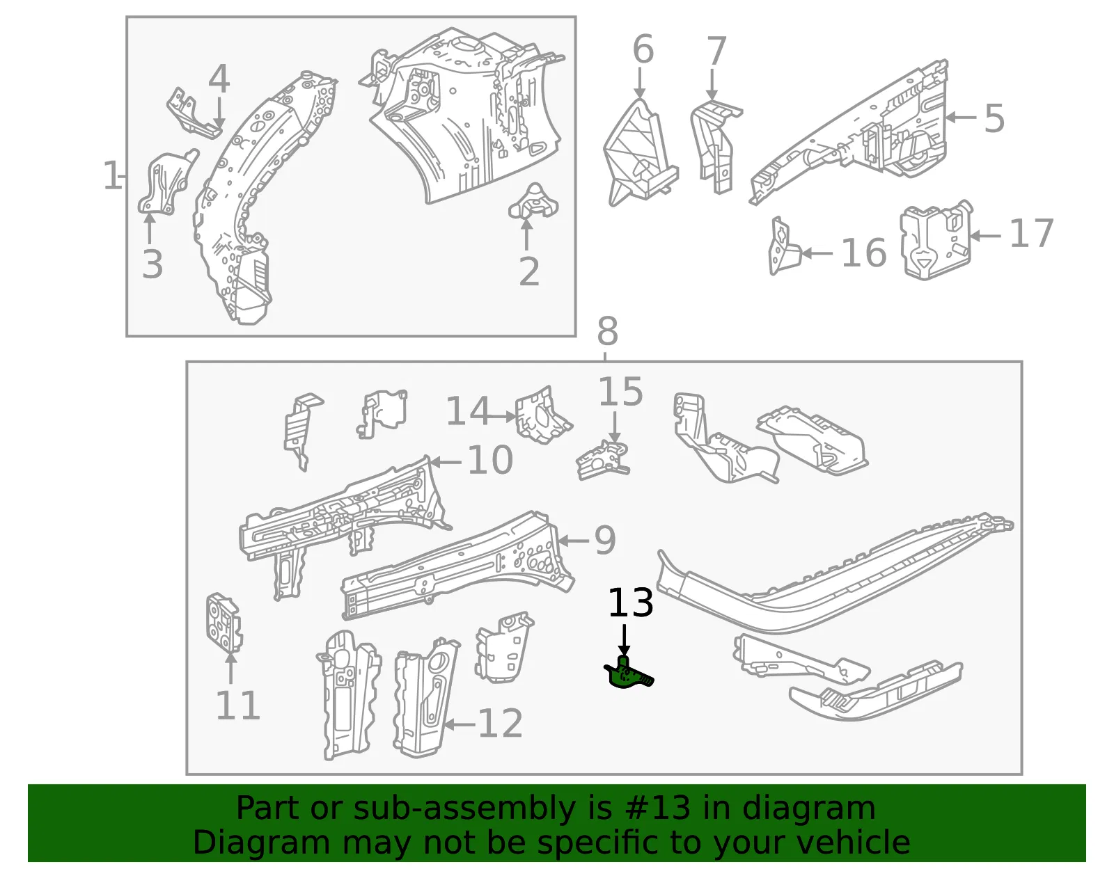 Inner Rail Spacer - GM (60007871) - view 2