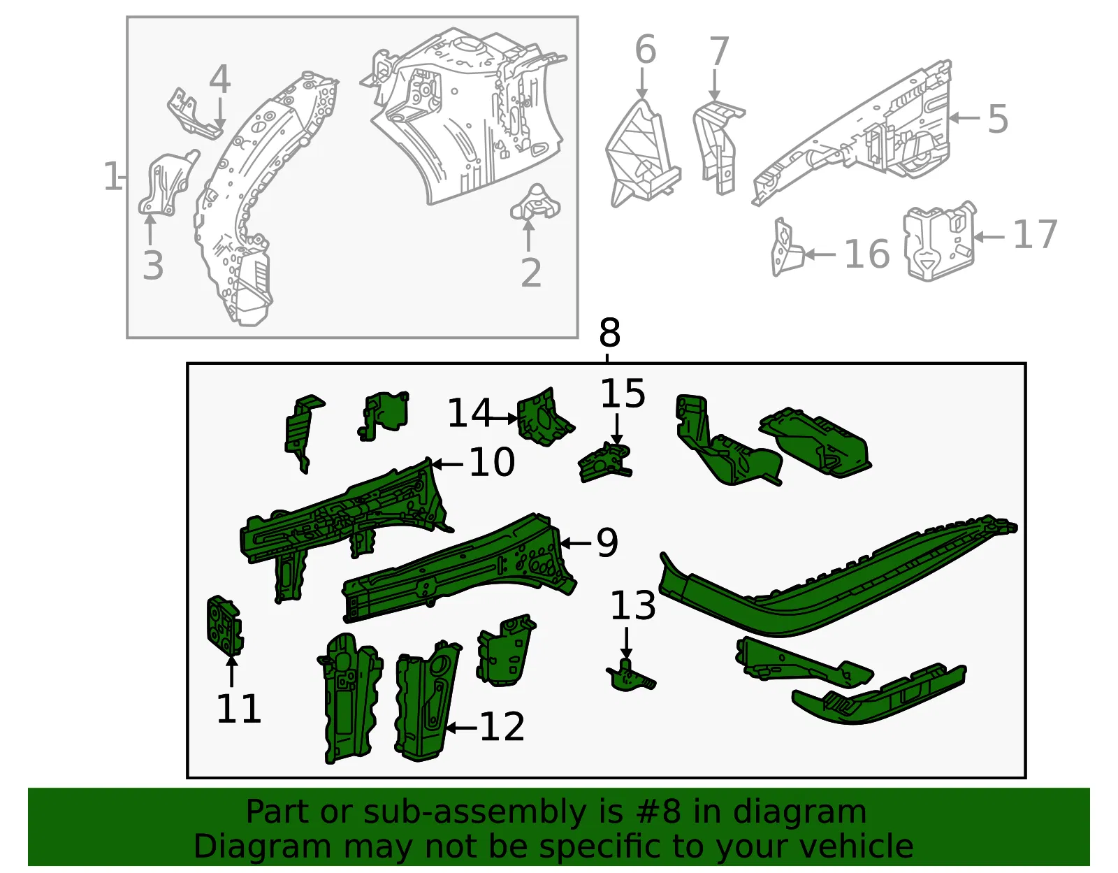 Lower Rail Assembly - GM (60008639) - view 3