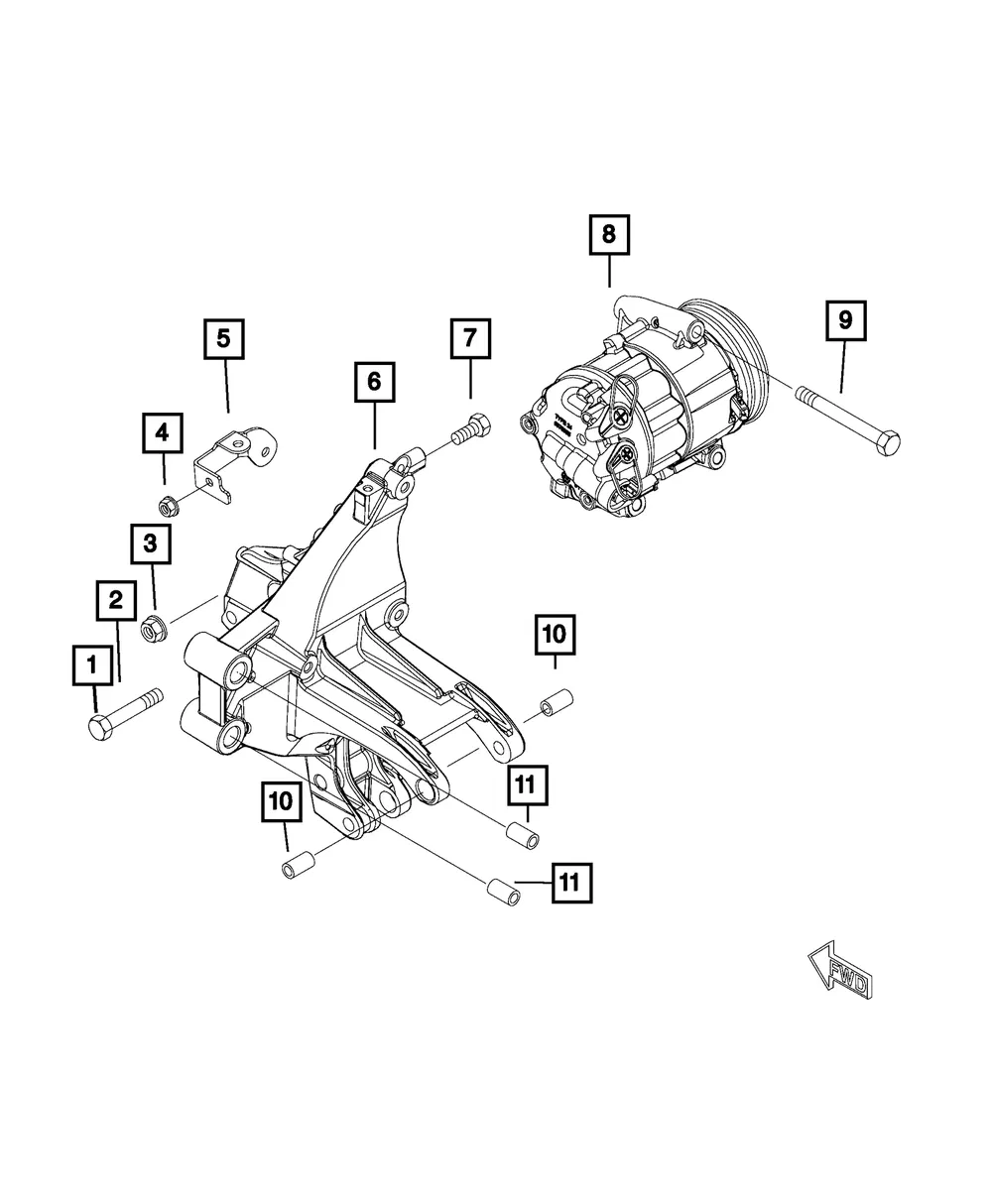 Hex Flange Head Bolt - Mopar (6106249aa)