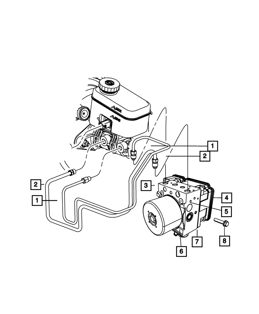 Hex Flange Head Shoulder Screw, Mounting - Mopar (6508841AA)