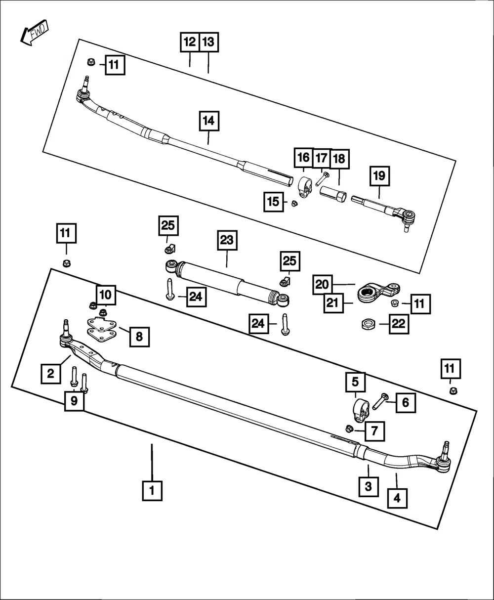 Square Neck Bolt - Mopar (6510751aa)