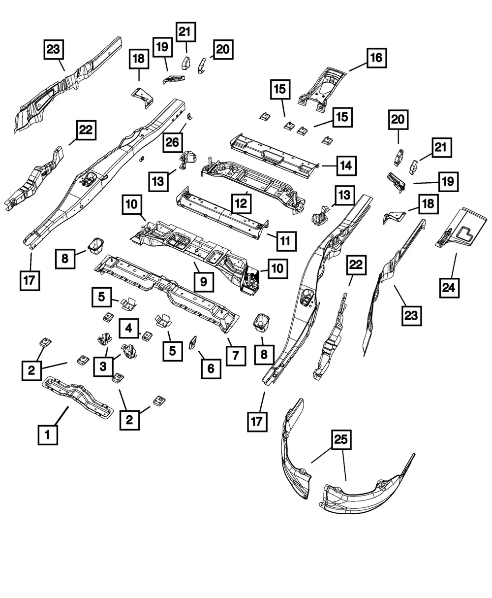 Bulkhead Bracket - Mopar (68038974aa)