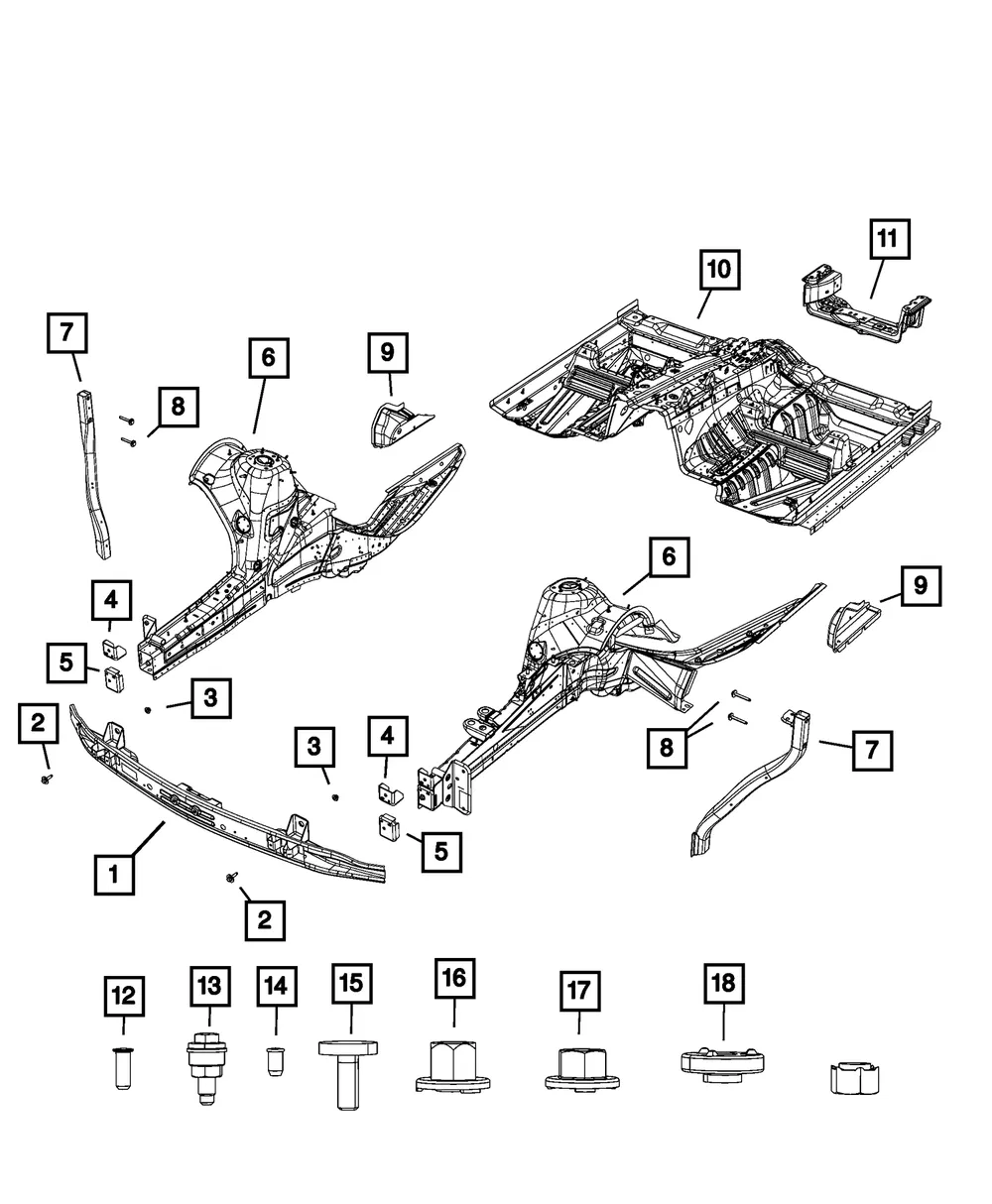 Rail Front Reinforcement - Mopar (68048914AB) - view 3