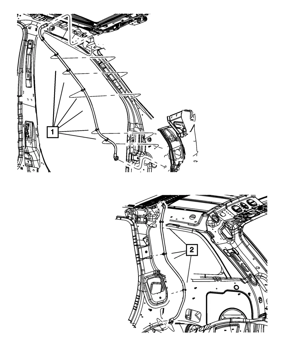 Sunroof Drain Tube, Right - Mopar (68069326ab)